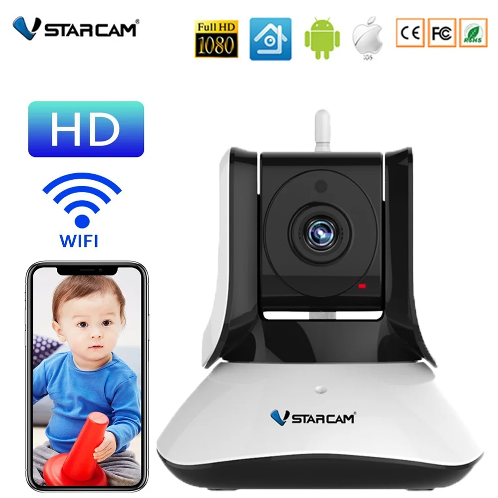 Vstarcam C21/C21S HD 720 P/1080 P WiFi видеонаблюдения безопасности Беспроводной IP Камера с двухстороннее аудио ИК Ночное видение Пан