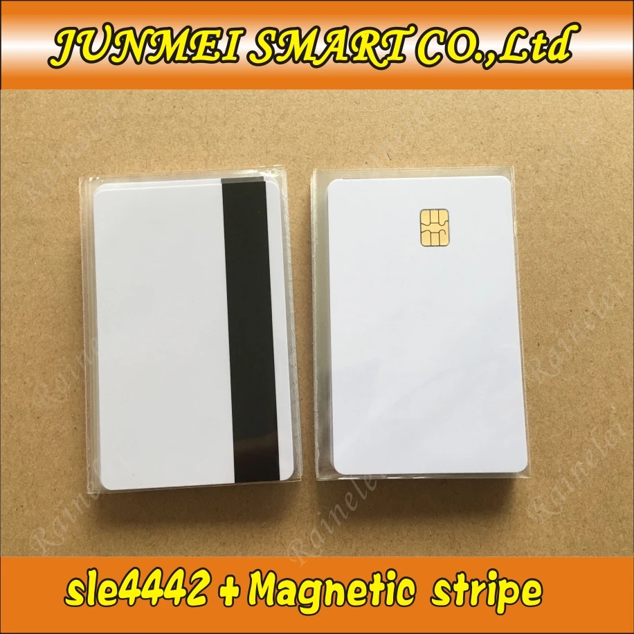 100 шт. SLE4442 чип с 3 слоями 2750OE Hi CO магнитной полосой контактная IC Композитный карты