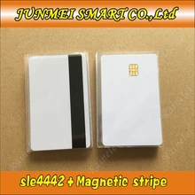 100 шт. SLE4442 чип с 3 слоями 2750OE Hi CO магнитной полосой контактная IC Композитный карты