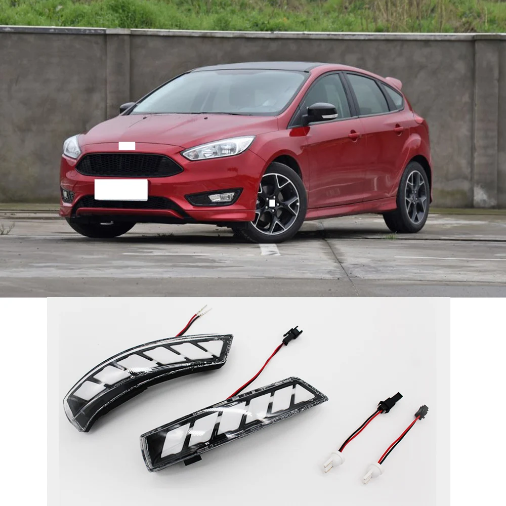 

CAPQX 1Pair For Ford Focus 2012-2018 LED Side Rearview Mirror Turn Light Rear view mirror indicator Lamp