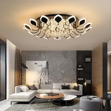 Новое поступление, Хрустальный современный светодиодный потолочный светильник, роскошная люстра для гостиной, спальни, кабинета, радиоуправляемая декоративная люстра для дома