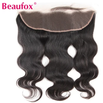 

Beaufox 13x4 Pre Plucked Brazilian Lace Frontal Closure With Baby Hair Ear To Ear Frontal Closure Remy Human Hair Closure