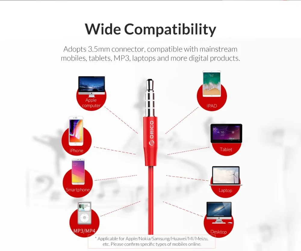 ORICO профессиональные наушники-вкладыши, красочные наушники с басами, наушники для iPhone 6, 6 S, 7, 8, Xiaomi, наушники для телефонов, fone de ouvido