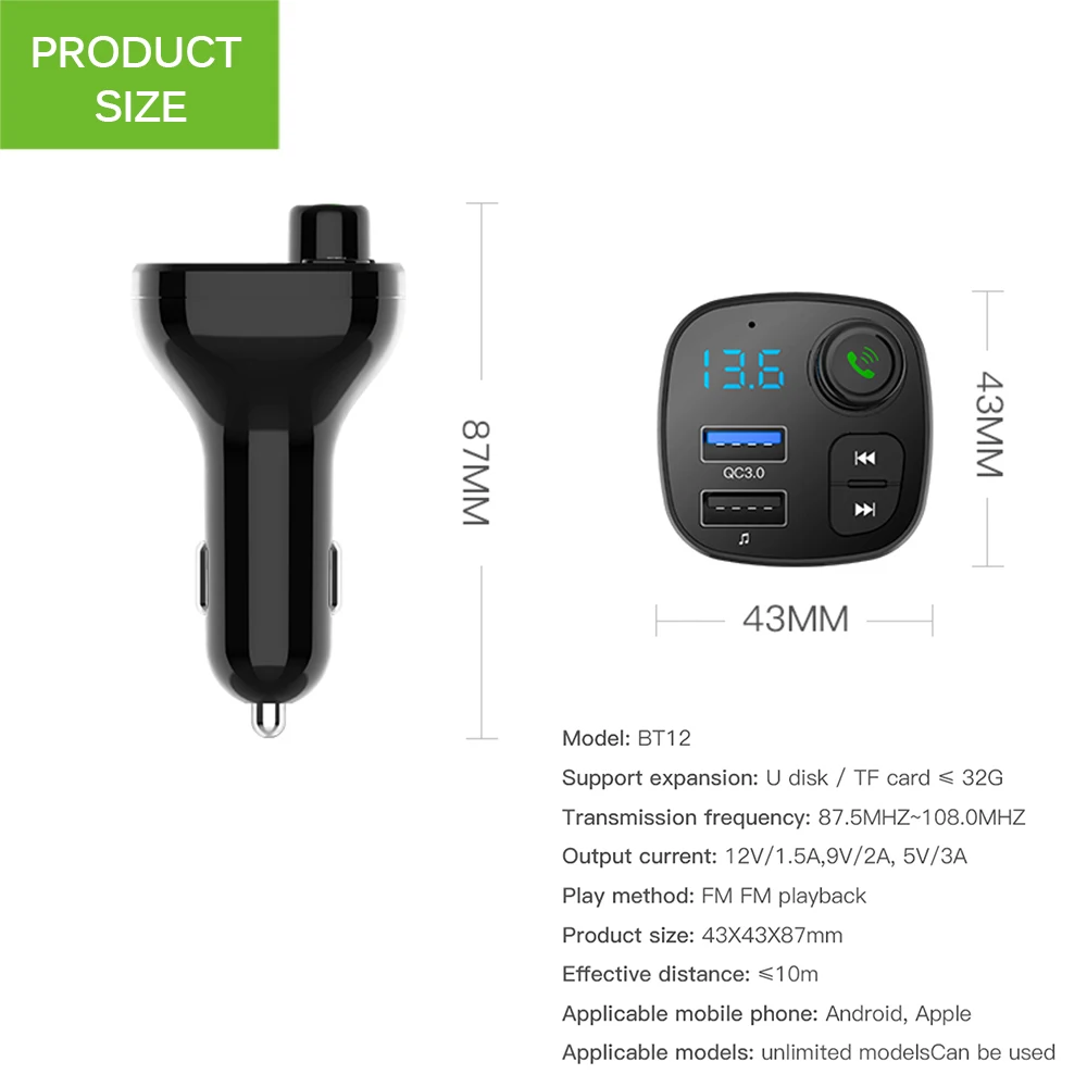 transmissor fm bluetooth