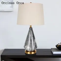 Постмодерн творческий человек Настольная лампа с мраморной подставкой Гостиная ночники Nordic простой светодиодный Керамика Настольная