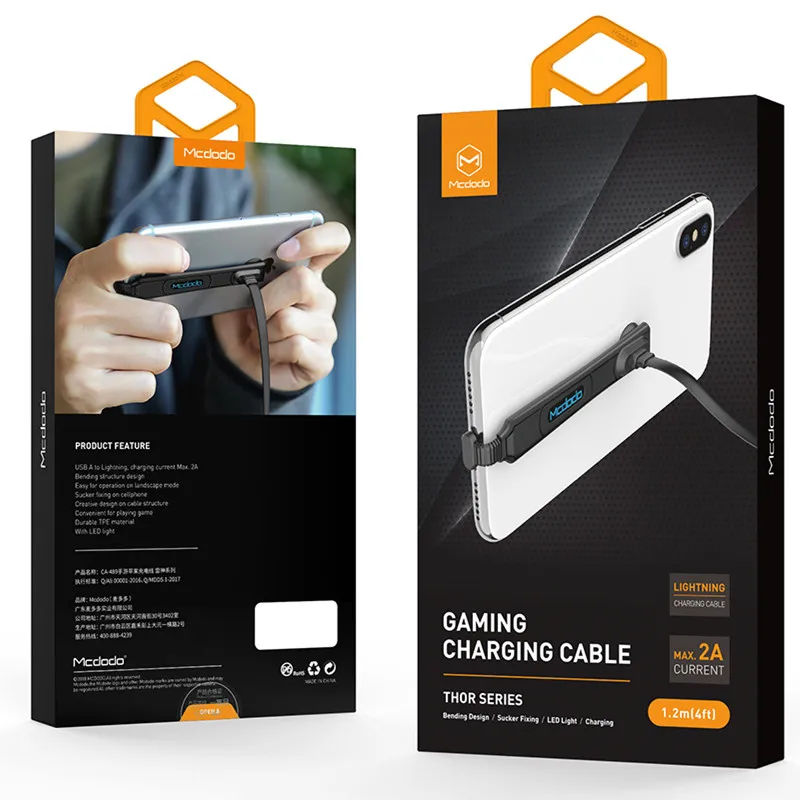 MCDODO Cable USB para iPhone 7 6X8 6 s plus Cable de carga rápida de cargador de teléfono móvil tipo C para Samsung Galaxy S8 lg