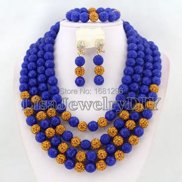 

Carved African Coral Beads Jewelry Sets Nigerian Wedding African Bridal Jewelry Set Free Shipping HD0663