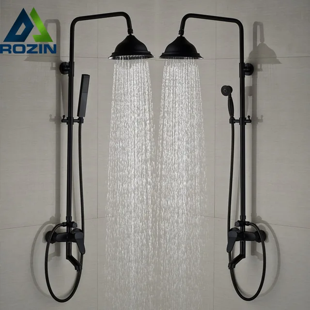 Buy Modern In wall Outdoor Shower Faucet Set 8" Brass