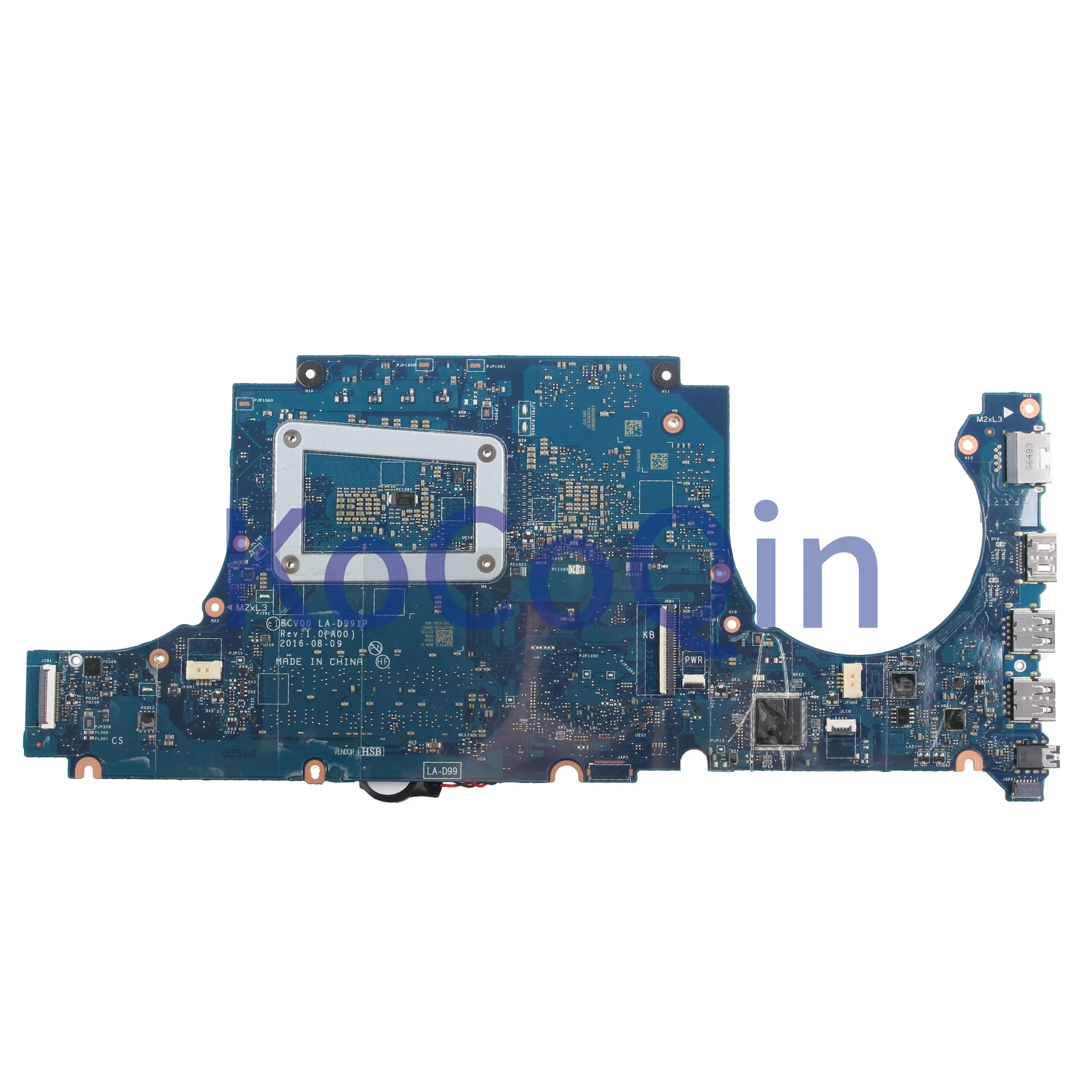 amazing  KoCoQin Laptop motherboard For DELL Inspiron 7566 7446 P65F i7-6700HQ Mainboard CN-077V33 077V33 BC