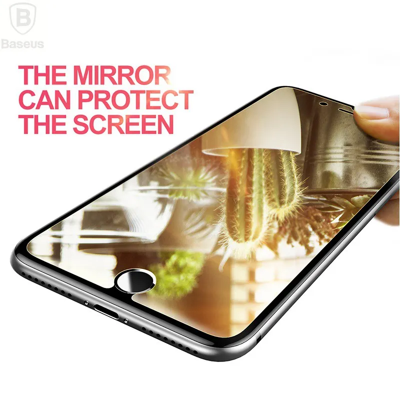 BASEUS Brand Optical Plating Clear Mirror Tempered Glass Screen Protector For iPhone 7 / For