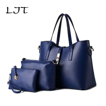 

LJT Famous Brand Women Bag Top-Handle Bags High Capacity Europe and the United States style Messenger Shoulder bag 3 Pcs/Set