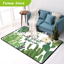 Ковер для дома в скандинавском стиле, ковер с принтом кактуса для гостиной, спальни, детской комнаты, коврик для ползания, коврики для офисных стульев