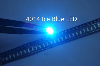 

MX 100PCS 4014 ICE BLUE LED SMD SKY BLUE 22-24lm 3.0-3.2V car lamp light beads RoHs Free shipping