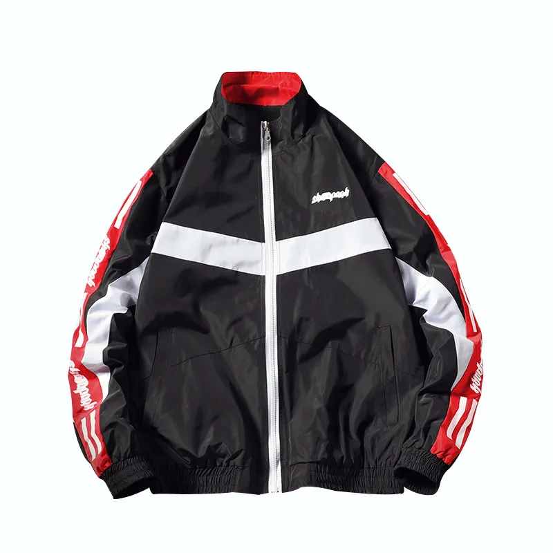 Jacket men 2018 new patchwork colorblock zipper sportswear jacket loose fashion sportswear casual jacket men hip hop streetwear Jacket men 2018 new patchwork colorblock zipper sportswear jacket loose fashion sportswear casual jacket men hip hop streetwear