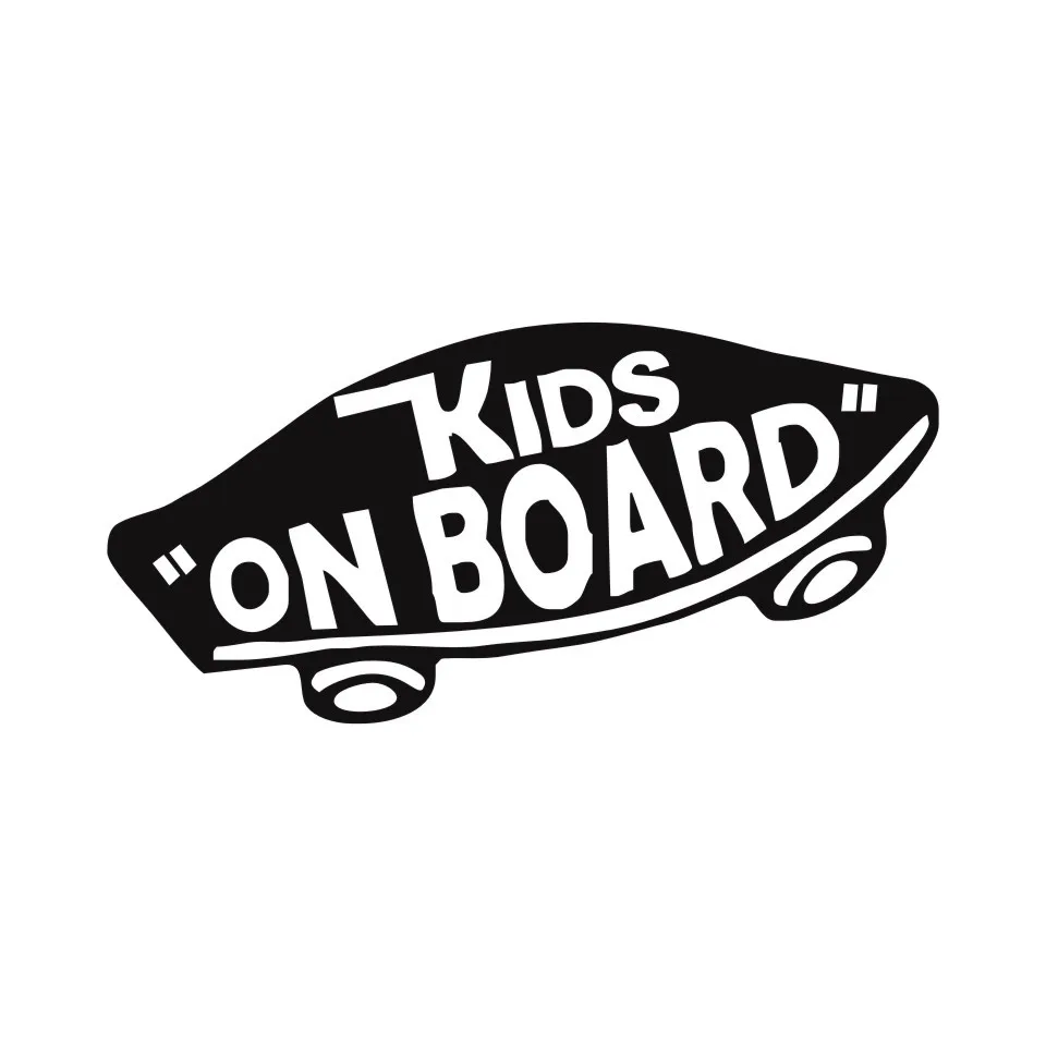 Cunymagos KIDS ON BOARD Baby on Board Warning Sticker Decals Skateboard Motorcycle Vinyl Car Stickers Decal Car Styling 198 CM  (3)
