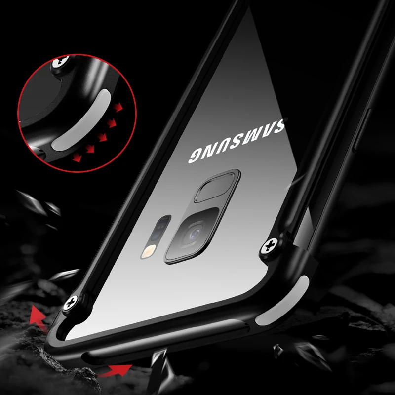 Oatsbasf водителя металлический корпус для Samsung Galaxy S9 личности В виде ракушки плюс