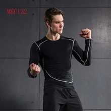 Мужские сжатия рубашки для мальчиков с длинным рукавом Термальность флисовое нижнее бельё трико футболки Фитнес кроссовки дышащие футболка-топ