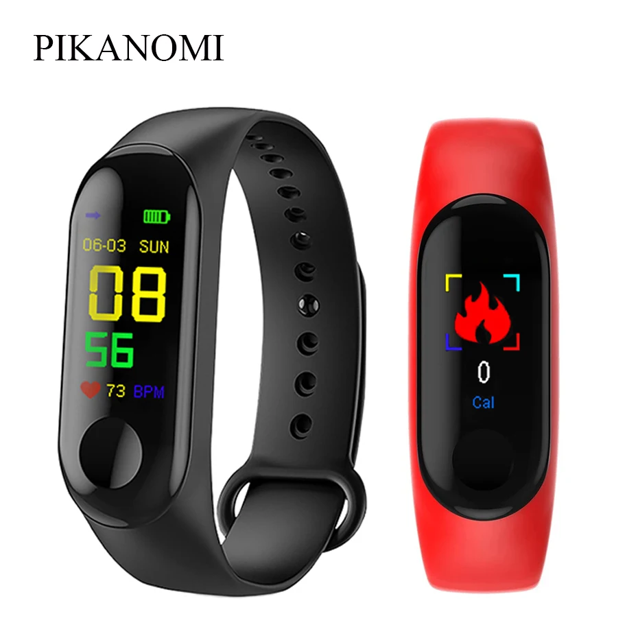 

New Smart Bracelet M3 Plus Heart Rate Monitor Fitness Tracker IP67 Waterproof Smart Wristband Bluetooth Sport Band For Woman Man