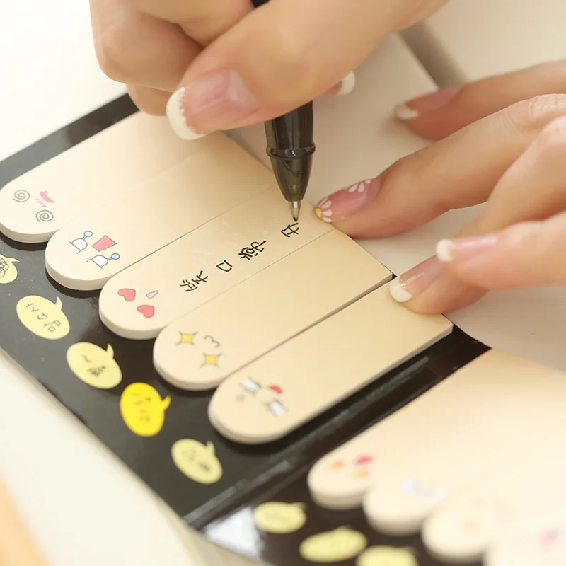 Kawaii Memo Pad Post it School Office Supplies Cute Funny Emoji Fingers ...