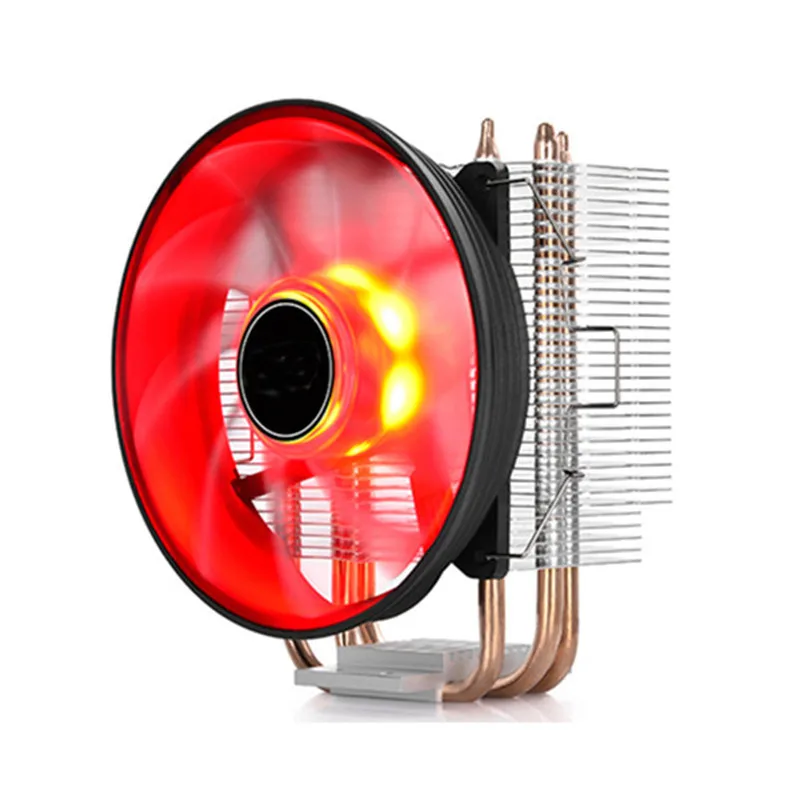 120mm 4Pin Neon LED Light CPU Cooling Fan 3 Heatpipe Cooler Aluminum Heat Sink Radiator For Inter AMD PC Computer 1 piece jonsbo fr 201p 120mm pc case cooler cpu fan radiators computer cooling fan led light 4pin pwm for intel amd diy mod