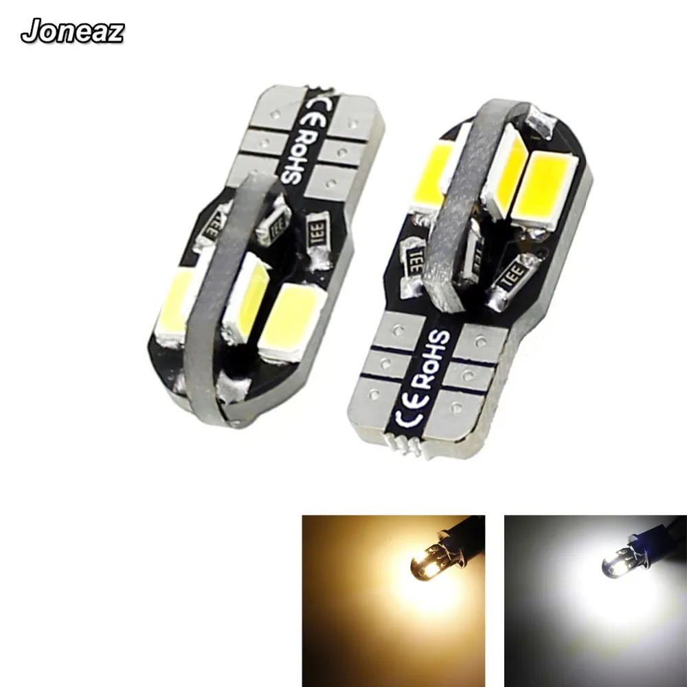 10X car light T10 W5W 194 12v Wedge LED Replacement Bulbs Error Free