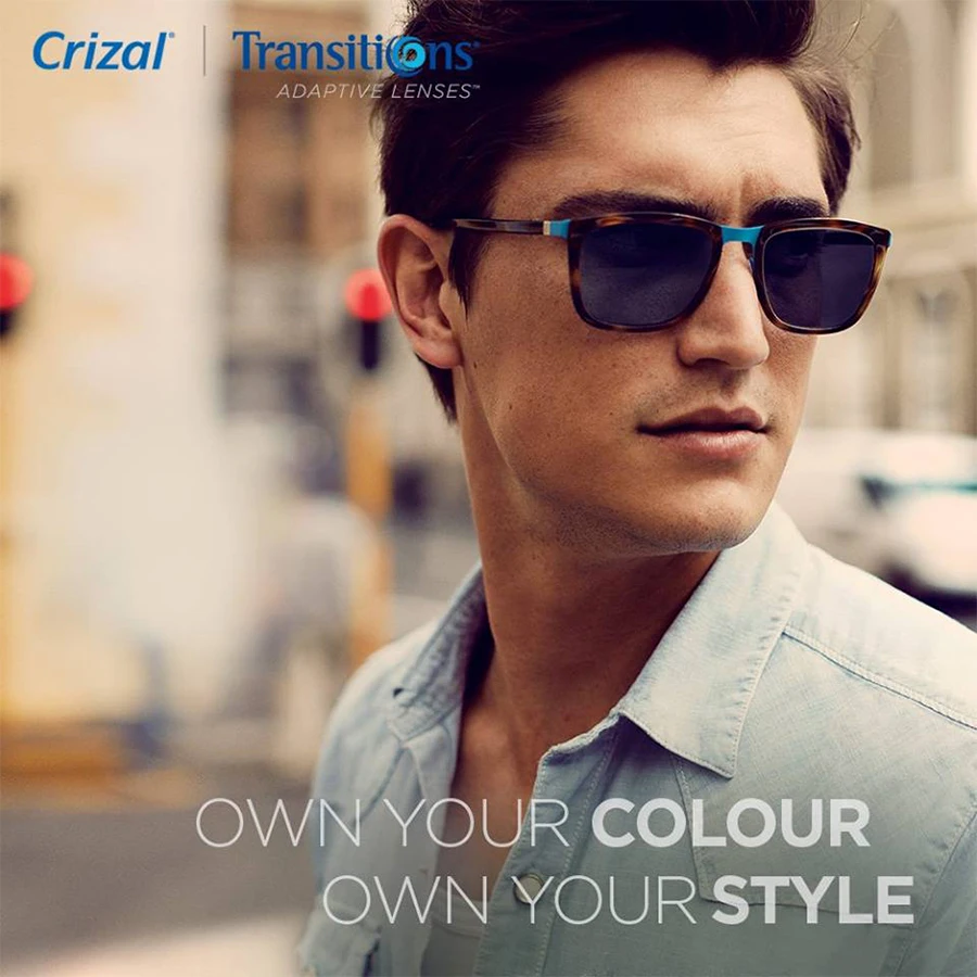 Essilor Crizal 1.56 1.61 1.67 1.74 Transitions, Photochromic Glasses Lenses Rx-able Prescription Chameleon Lens 1Pair