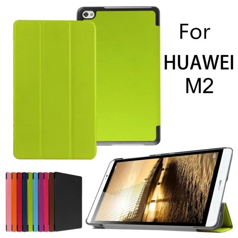 For Huawei MediaPad M2 801W  803L Cases Tri-Folded Stand PU Leather Full Body Protective Shell Book Style Tablet Cases Covers (23)