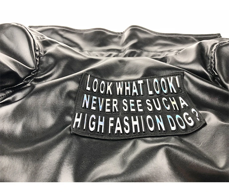 [MPK Dog зимняя одежда] крутая куртка для собак, фланелевая мягкая тканая ткань внутри, полиуретановая кожа снаружи