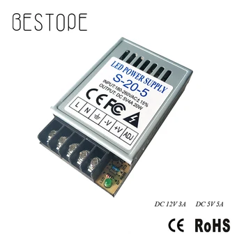 

Power Supply AC100-240V led strip driver 220V to DC 5 V 4A 12V 3A Power Adapter light Transformer 2835 5050