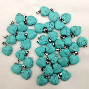 

fashion natural stone opal black stone 15mm heart Pendants & necklaces for making Jewelry charm Point parts 50pcs/lot wholesale