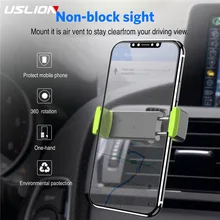 USLION Car Phone Holder for iPhone 8 X 7 6 360 Degree Mobile Phone Holder Air Vent Mount Holder for Samsung Xiaomi Huawei Holder