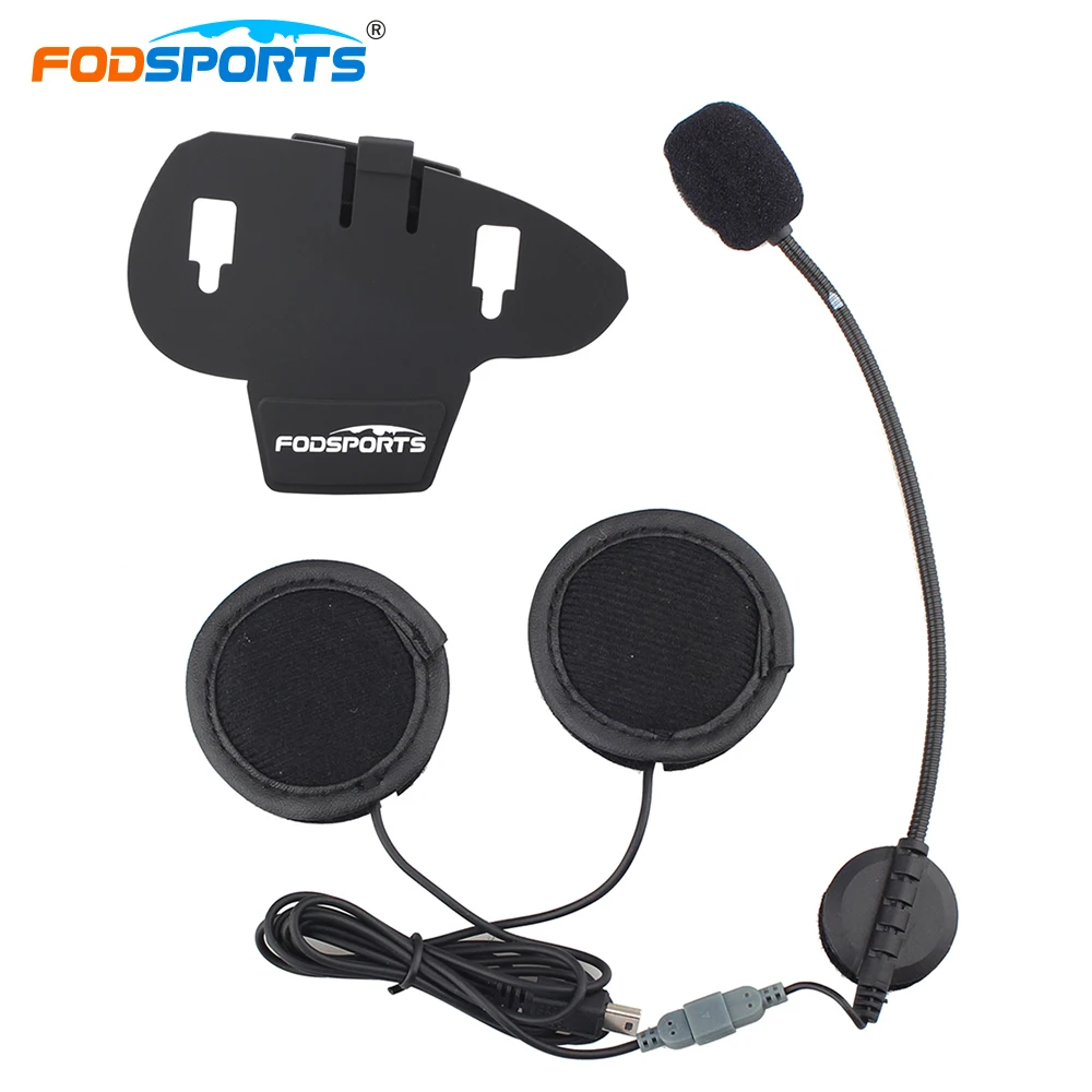 Fodsports V8 Pro Intercom Accessories Headphone with Clip Helmet Headsets Earphone with Bracket Holder Clip for
