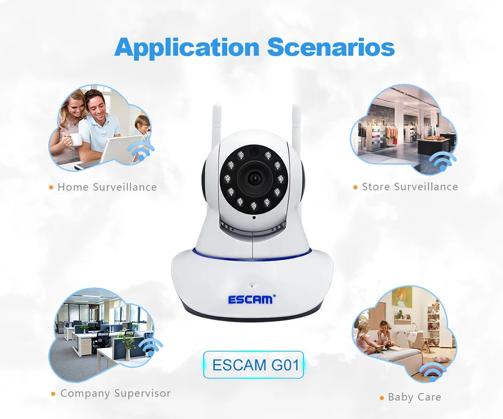 ESCAM G01 1080 P инфракрасная ip-камера Удаленный просмотр/Обнаружение движения/ночное видение 3,6 мм Лен инфракрасная сетевая камера PTZ