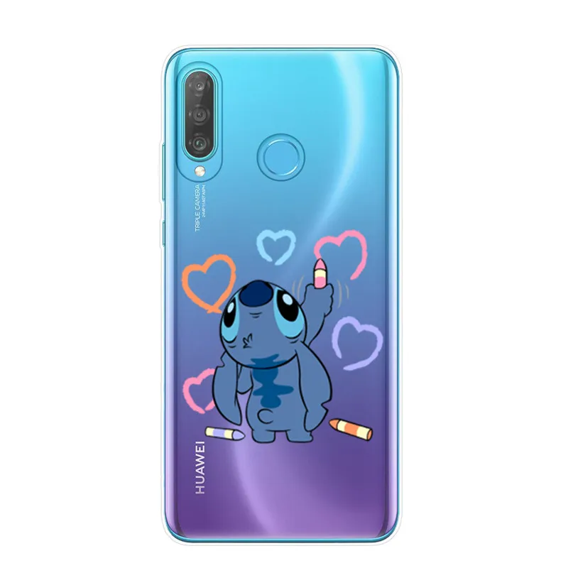 Мультяшный милый Стич Ститч чехол для телефона huawei P30 P20 Lite Pro P10 P9 P8 Lite Мягкий силиконовый чехол из ТПУ - Цвет: T5971