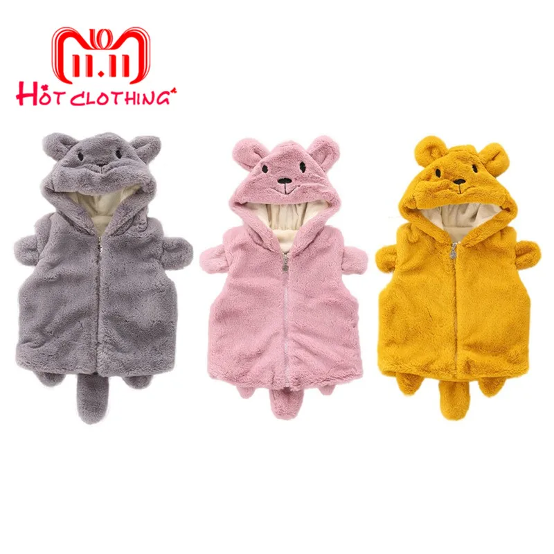 Baby Girls Fur Outerwear 2018 New Autumn&Winter Fashion Cartoon Thick