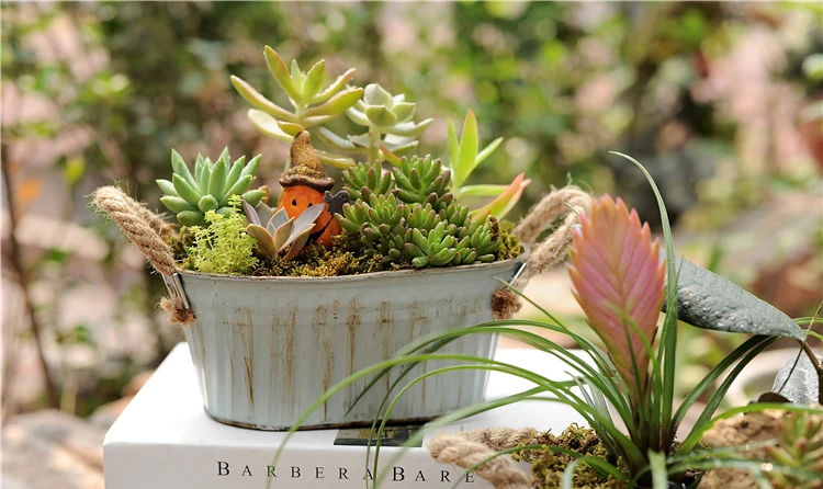 garden decoration pot metal old (8)