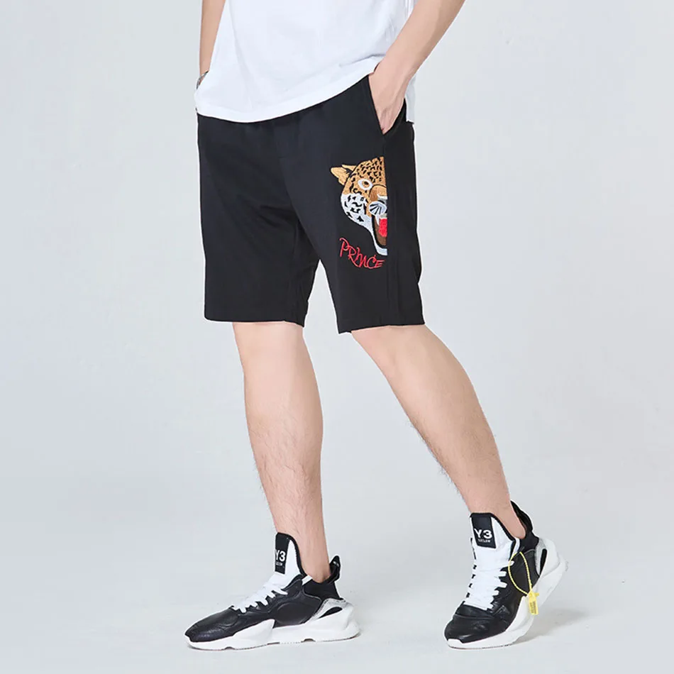 AudWhale летние мужские джинсовые шорты средняя талия Тигр джинсы с принтом шорты для мужчин однотонные повседневные мужские шорты