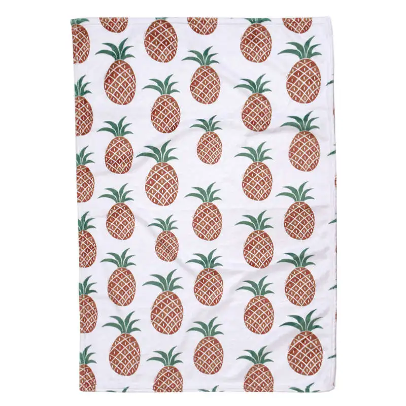 

Super Soft Warm Pineapple Flannel Quilt Child Blanket Throw Rug Sofa Bedding blanket cape cloak warm for baby19jan29