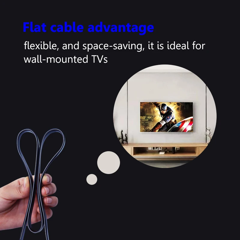0.3-15 m عالية السرعة hdmi كابل سلك مسطح الذهب-مطلي 3D 1080 P كابل الخائن الجلاد ل محمول التلفزيون PS3 العارض الكمبيوتر كابل