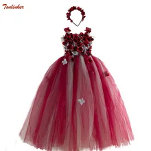 Flower Girls Dress Flower Wedding Evening Children Princess Party Pageant Long Gown Kids Dresses Headband Girls Formal Clothing Flower Girls Dress Flower Wedding Evening Children Princess Party Pageant Long Gown Kids Dresses Headband Girls Formal Clothing