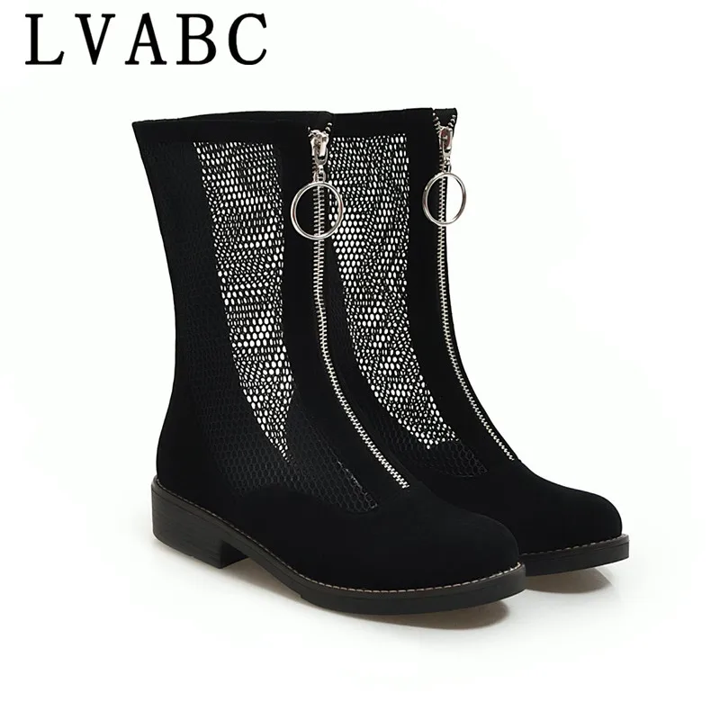 

Summer Mesh Breathable Boots Women Gladiator Sandals Hidden High Heels Lace Up Rome Shoes Female White Pink Black Size 34-43