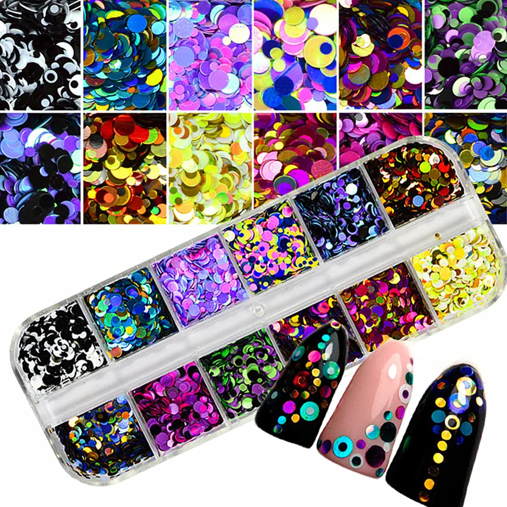 

2018 New Colorful Nail Art Tips Stickers 3D Laser Makeup Manicure DIY Decals nail art decorations maquiagem nails accessoires