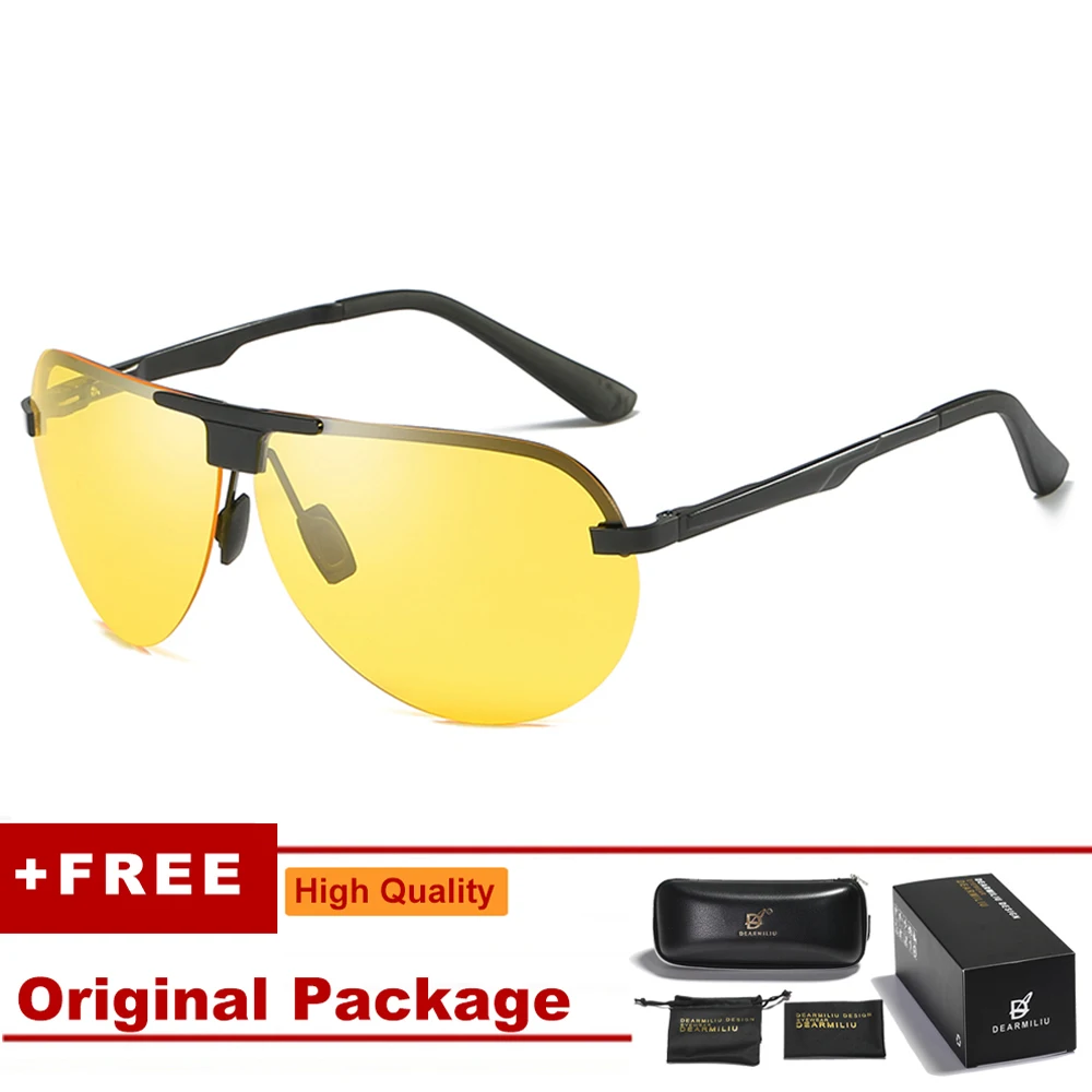 DEARMILIU винтажные Ретро Мужские поляризационные очки для вождения ночного видения солнцезащитные очки для глаз мужские очки аксессуары для мужчин/женщин - Цвет линз: Night Vision