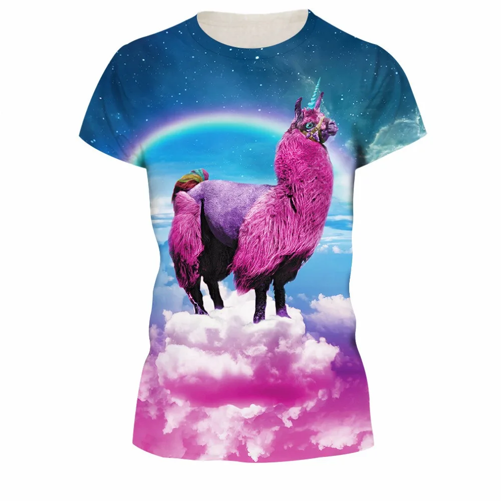 Unicorn 3d Printed Women T shirt 