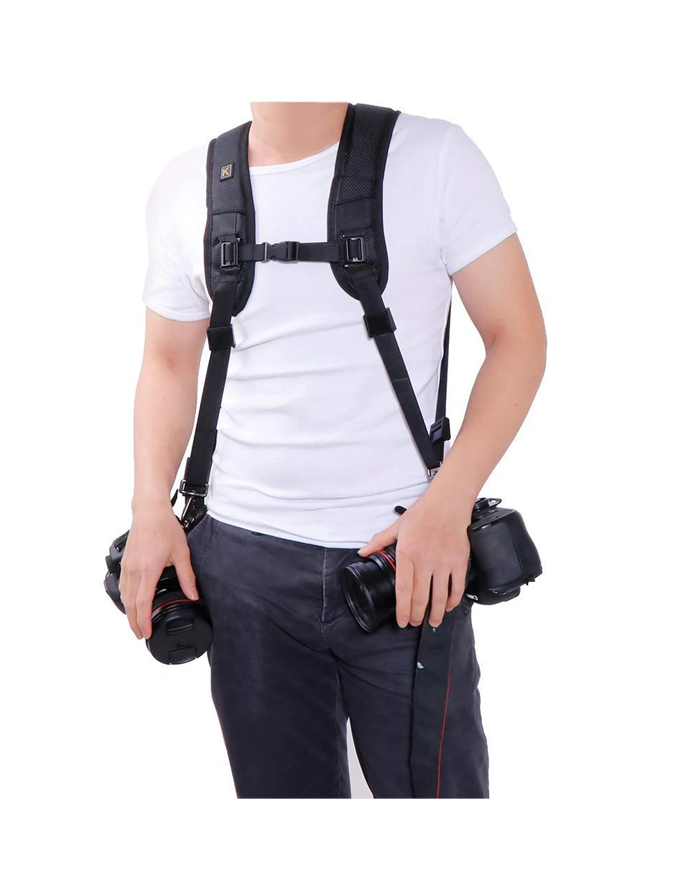 Fast Dual Camera Double Adjustable Shoulder Belt Strap Decompression Strap for Professional SLR DSLR Digital Camera Accessories (6)