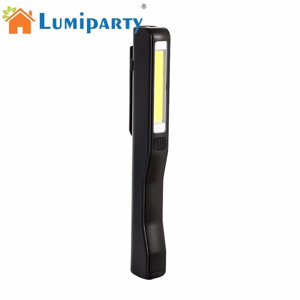 

LumiParty Rechargeable LED Pocket Work Light USB Charging Flashlight Black Camping Mini Light Lamp Torch