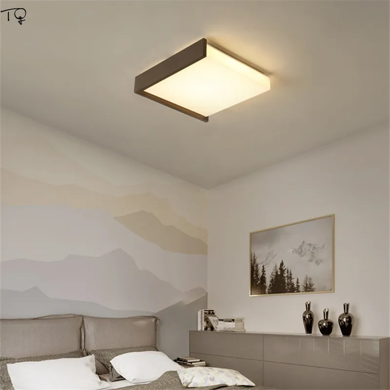 

Modern Square LED Ceiling Lamp Stepless Dimming Living Simple Romantic Warm Creative Bedroom Study Dining Balcony Decor Home