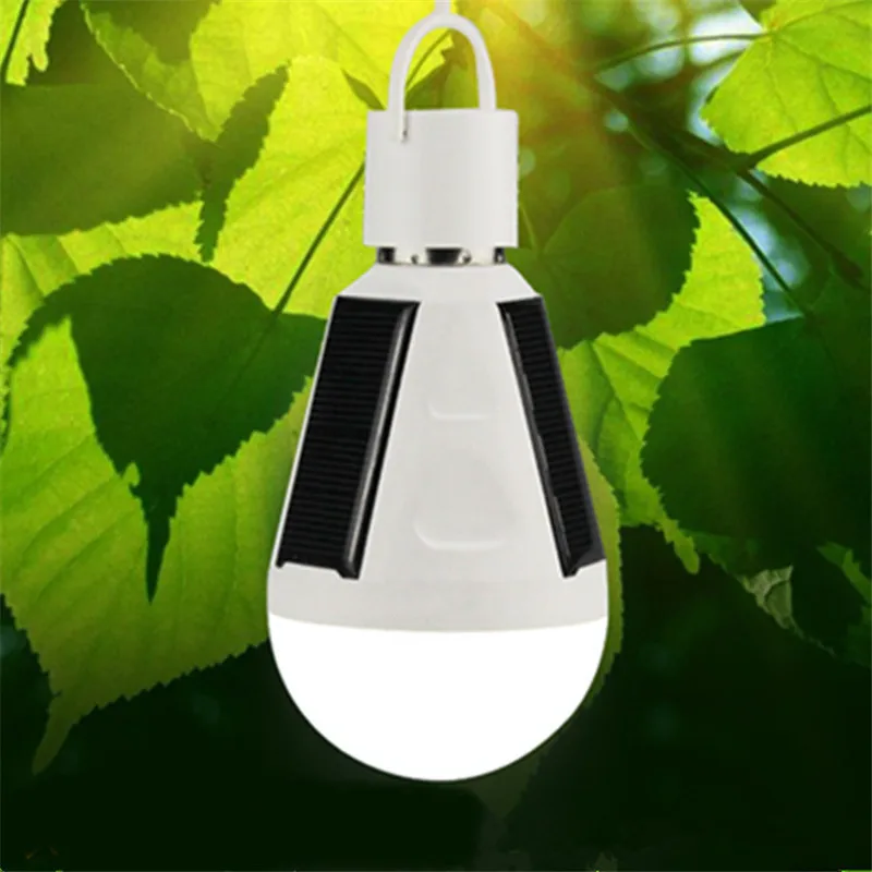 

Smuxi AC85-265V E27 Intelligent LED Lamp Emergency Bulb Solar Panel Charged Outdoor Garden Waterproof LED Light Camping Bulbs