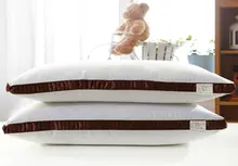 

48*74cm (error 3 cm),Double needle coloured edge pillow; Cotton, filling: Ultrafine fibre, antibacterial 01