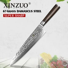 XINZUO 9,5 ''дюймовый нож шеф-повара 240 мм нож gyuto японский VG10 дамасский нож из нержавеющей стали мясник кухонные ножи Pakka деревянная ручка